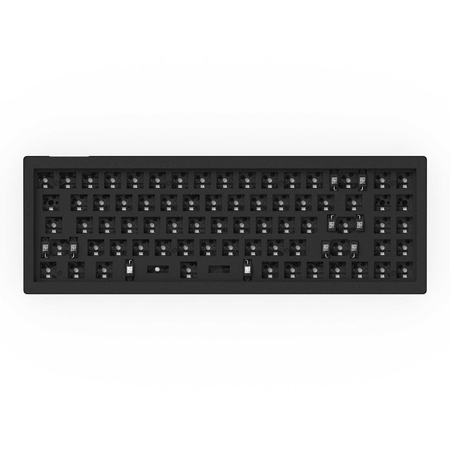 Keychron V7 QMK VIA custom mechanical keyboard 70 percent layout carbon black barebone for Mac Windows Linux RGB backlight