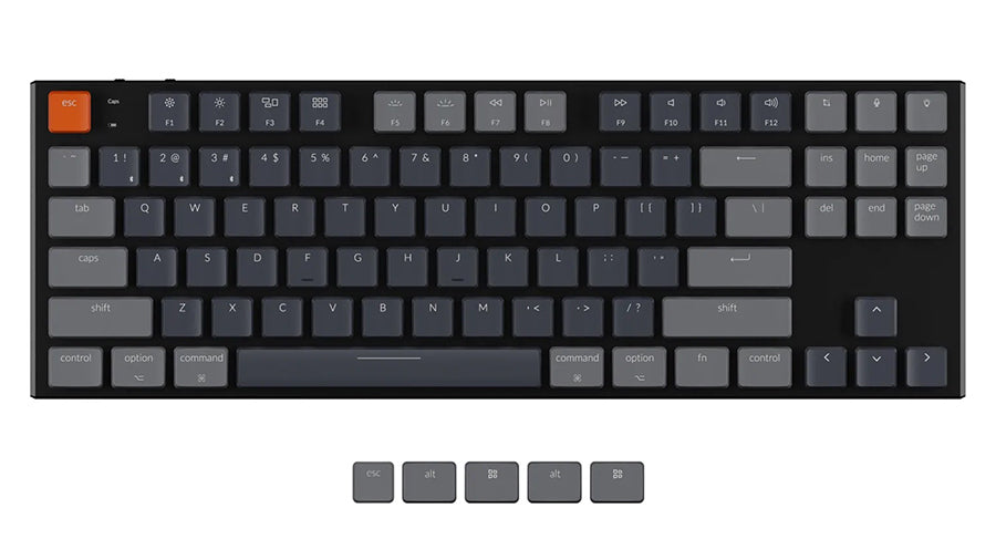 Keychron k1v5 ultra slim wireless mechanical keyboard 87 keys RGB backlight Gateron mechanical low profile switch