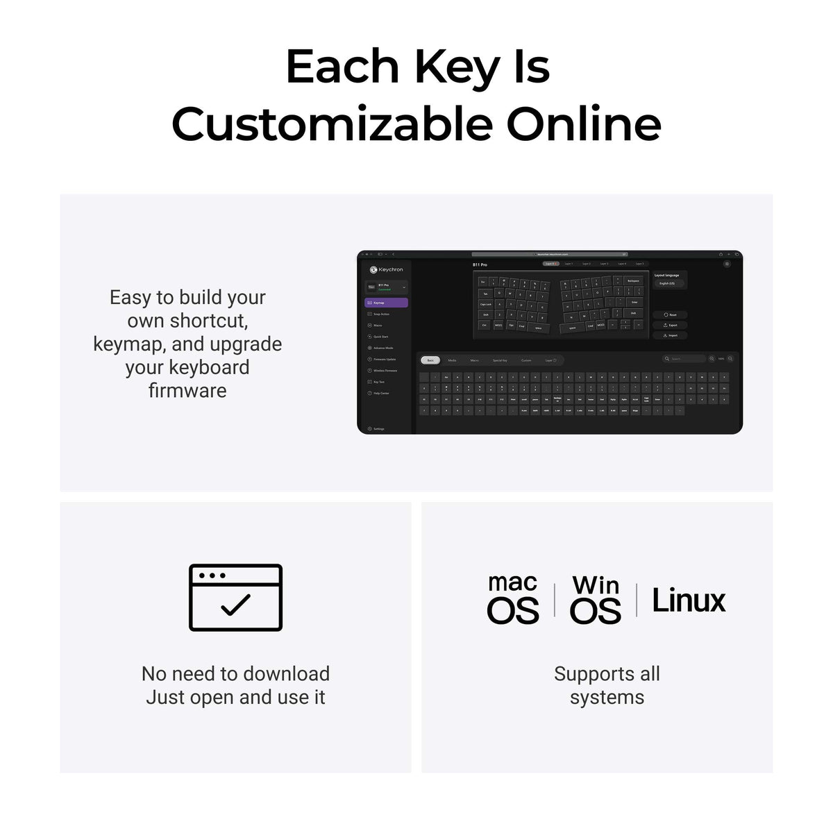 Keychron B11 Pro Ultra-Slim Wireless Foldable Keyboard