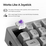 Keychron K2 HE Wireless Magnetic Switch Custom Keyboard - Concrete Edition