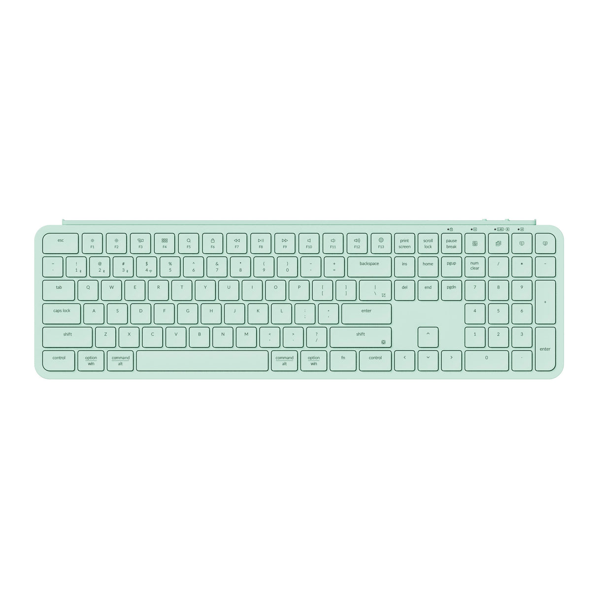 Keychron B6 Pro Ultra Slim Wireless Keyboard full size Layout for Mac Windows Linux Mint Green