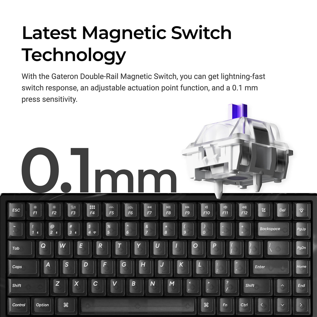 Keychron K2 HE Wireless Magnetic Switch Custom Keyboard - Resin Edition