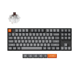 Keychron K8 Max QMK Wireless Custom Mechanical Keyboard RGB Backlight TKL Layout Fully Assembled for Mac Windows Linux Hot Swappable Keychron Super Brown