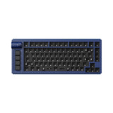Lemokey L1 QMK VIA Wireless Custom Gaming Keyboard 75% Layout Aluminum Navy Blue Barebone for Windows Mac Linux