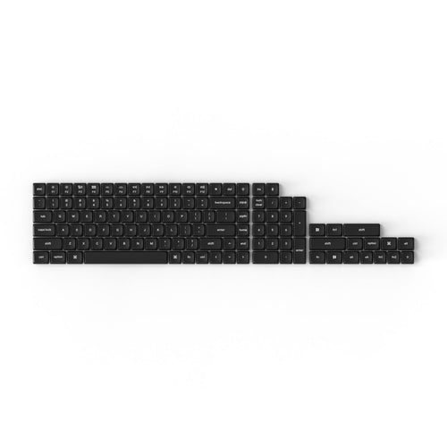 Double-Shot PBT Low Profile Keycap Set Black Color
