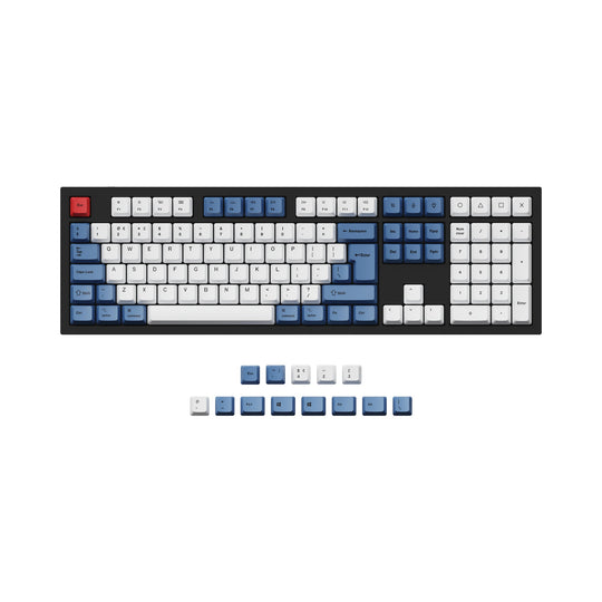 ISO ANSI Layout OEM Dye Sub PBT Keycap Set Blue Color For Q3 Q4 Q6 and K8 Keyboard