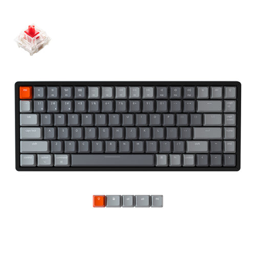 Keychron K2 wireless mechanical keyboard for Mac Windows iOS Gateron switch red with type-C RGB white backlight aluminum frame