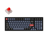 Keychron K4 Pro QMK VIA Wireless Custom Mechanical Keyboard with 96 Percent layout for Mac Windows Linux hot-swappable with MX Switch RGB Backlight with Keychron K pro switch Red