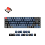 Keychron K7 Pro QMK/VIA ultra-slim custom mechanical keyboard 65 percent TKL layout for Mac Windows Linux low-profile Gateron red ISO German layout