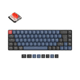 Keychron K7 Pro QMK/VIA ultra-slim custom mechanical keyboard 65 percent TKL layout for Mac Windows Linux low-profile Gateron red ISO Nordic layout
