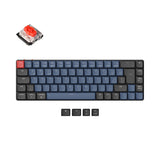 Keychron K7 Pro QMK/VIA ultra-slim custom mechanical keyboard 65 percent TKL layout for Mac Windows Linux low-profile Gateron red ISO Spanish layout