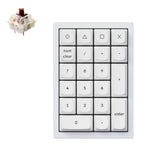 Keychron Q0 QMK VIA custom number pad full aluminum white frame for Mac Windows RGB backlight with hot swappable Gateron G Pro switch brown