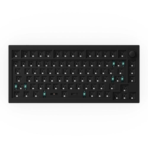 Keychron-Q1-75-percent-QMK-Custom-Mechanical-Keyboard-version-2-barebone-knob-black
