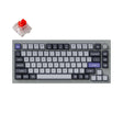 Keychron Q1 Pro QMK/VIA wireless custom mechanical keyboard 75% layout full aluminum grey frame for Mac WIndows Linux with RGB backlight and hot-swappable K Pro switch red