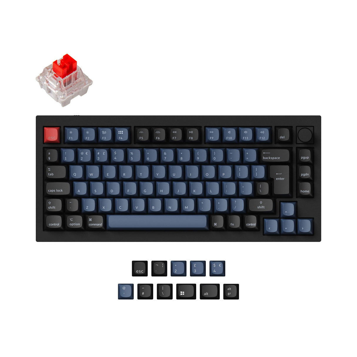 Keychron Q1 QMK Custom Mechanical Keyboard ISO Layout Collection - Version 1