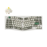 Keychron Q10 Max QMK/VIA Wireless Custom Mechanical Keyboard 75% Alice Layout Aluminum White Fully Assembled Knob for Mac Windows Linux Gateron Jupiter  Banana