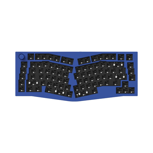 Keychron Q10 QMK/VIA custom mechanical keyboard 75% layout Alice layout knob version for Mac Windows Linux full aluminum frame blue