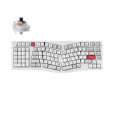 Keychron Q14 Pro QMK/VIA wireless custom mechanical keyboard 96 percent Alice layout full aluminum white frame for Mac Windows Linux with RGB backlight hot-swappable K Pro brown