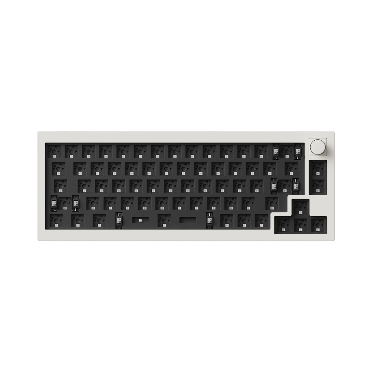 Keychron Q2 Max QMK VIA Wireless Custom Mechanical Keyboard 65 Layout Aluminum White for Mac Windows Linux Barebone Knob