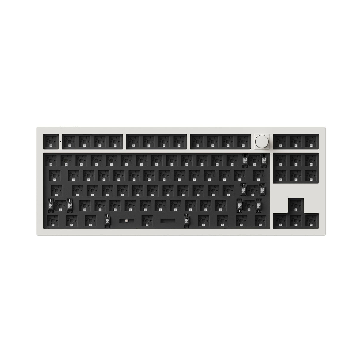 Keychron Q3 Max QMK VIA Wireless Custom Mechanical Keyboard 80% Layout Aluminum White for Mac Windows Linux Barebone Knob