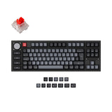 Keychron Q3 Pro QMK/VIA wireless custom mechanical keyboard 80 percent layout aluminum black for Mac WIndows Linux RGB backlight hot-swappable K Pro switch red ISO UK layout