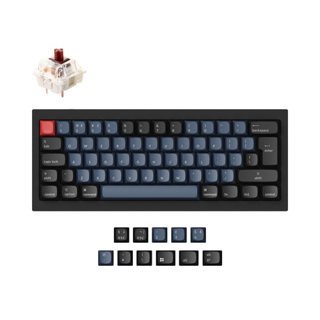 Keychron Q4 60 percent layout QMK VIA mechanical keyboard black Gateron G Pro brown ISO UK layout