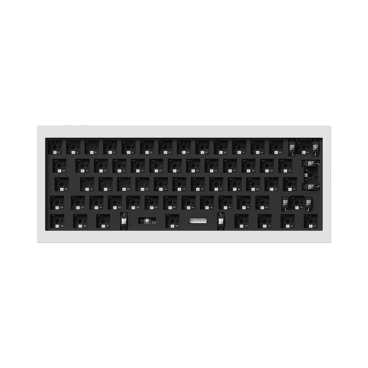 Keychron Q4 Pro QMK/VIA wireless custom mechanical keyboard 60 percent layout full aluminum white frame for Mac WIndows Linux with RGB backlight and hot-swappable barebone ISO