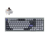 Keychron Q5 Pro QMK/VIA wireless custom mechanical keyboard 96 percent layout full aluminum grey frame for Mac WIndows Linux with RGB backlight and hot-swappable K Pro switch brown