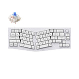 Keychron Q8 QMK/VIA custom mechanical keyboard Alice layout knob version full aluminum shell white for Mac Windows Linux fully assembled Gateron G Pro switch blue