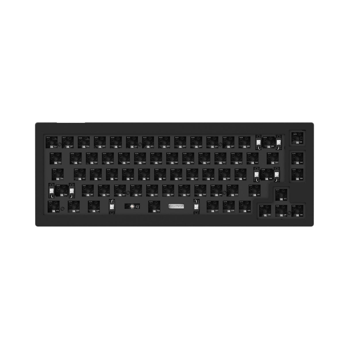 Keychron V2 Custom Mechanical Keyboard black QMK-VIA 65 percent layout hot-swappable Barebone