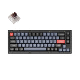 Keychron V2 Custom Mechanical Keyboard frosted black 65 percent layout with Keychron K Pro switch brown