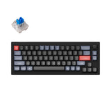 Keychron V2 Custom Mechanical Keyboard knob version black 65 percent layout with Keychron K Pro switch blue