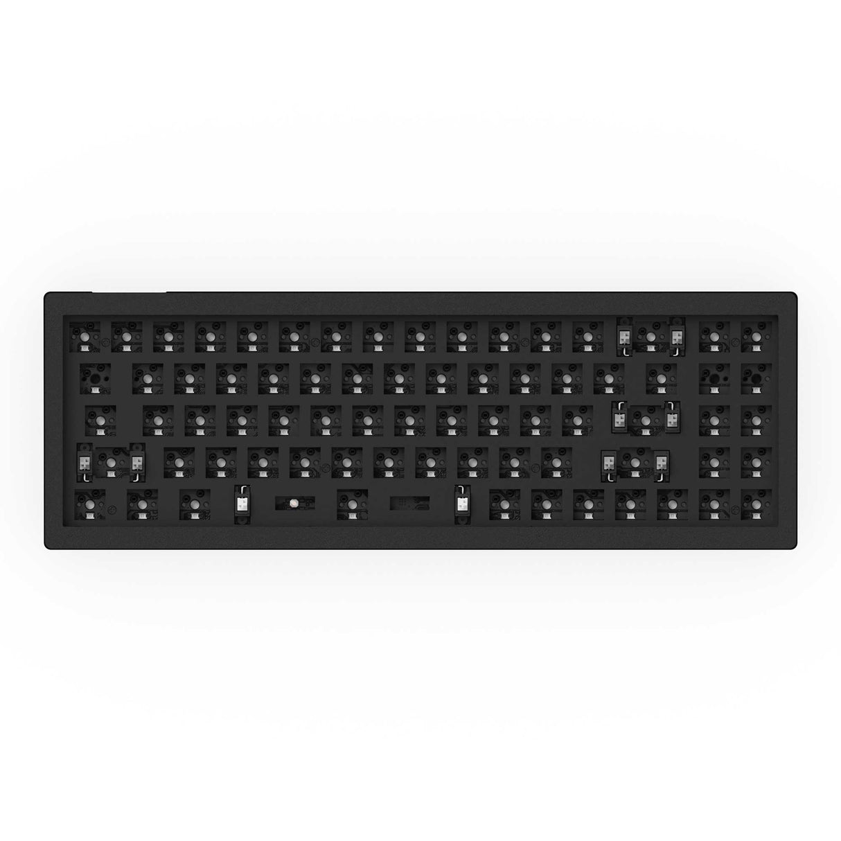 Keychron V7 QMK VIA custom mechanical keyboard 70 percent layout carbon black barebone for Mac Windows Linux RGB backlight