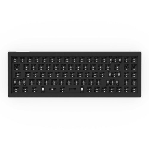 Keychron V7 QMK VIA custom mechanical keyboard 70 percent layout carbon black barebone for Mac Windows Linux RGB backlight