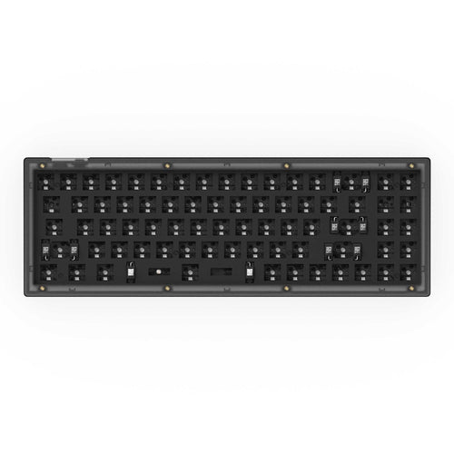 Keychron V7 QMK VIA custom mechanical keyboard 70 percent layout frosted black barebone for Mac Windows Linux RGB backlight