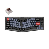 Keychron V8 Custom Mechanical Keyboard knob version frosted black QMK/VIA alice 65% layout hot-swappable switch brown