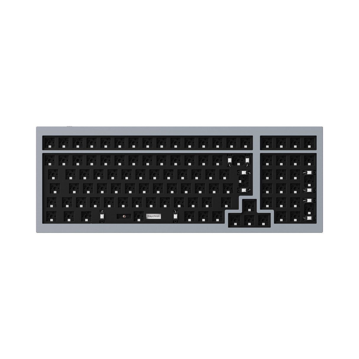 Keychron Q5 QMK VIA custom mechanical keyboard ISO layout UK DE FR IT ES Nordic 96 percent layout full aluminum frame for Mac Windows Linux barebone grey