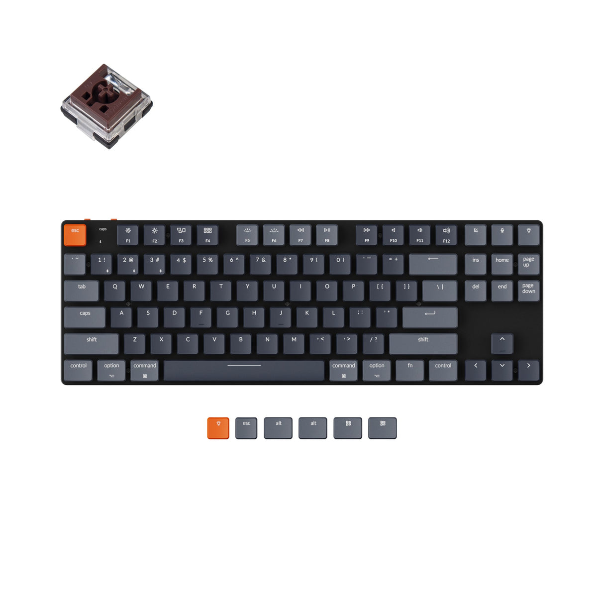 keychron k1 se ultra slim wireless mechanical keyboard low profile optical switch brown rgb backlight for mac windows